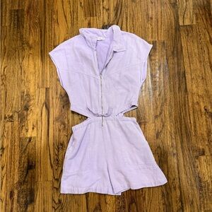 Zara Lavender Zip-Up Romper